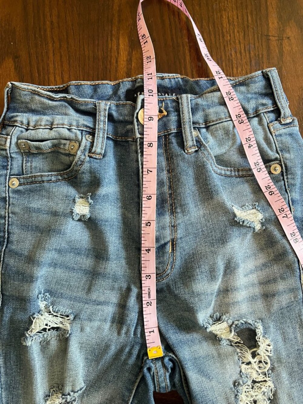 Aeropostale Distressed Ankle Legging Denim Jeans 0 Skinny Jeggings Ripped High R - Picture 10 of 11